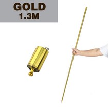 월드직구센터 무술용품 휴대용 포켓 마술 지팡이 강철 마술사 지팡이 스틱 성능 야외, ., 1.3m만 골드