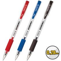 자바 스프링업 중성펜 0.28mm 낱개 볼펜 필기구, 적색