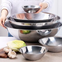 스텐 믹싱볼 김장 김치 다라이 양푼 양푼이 19-63cm, 선택14-스텐믹싱볼 14호