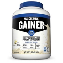 머슬밀크 Muscle Milk 게이너 살찌는 보충제 바닐라 크림 Gainer 2.26kg, 1세트, 1세트