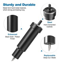 CriCut Explore Air2/ Air3/ Maker 절단기용 교체 블레이드가 있는 블랙 골드 딥 컷 하우징 1 세트 커팅 머신, 한개옵션0