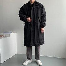 남자 오버핏 롱 덤블 야상 점퍼 블랙 카키 자켓 점퍼 남자 겨울 아우터 옷 코디