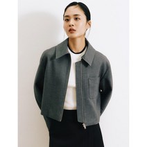 에잇세컨즈 크롭 집업 점퍼 그레이 323139LY33