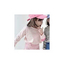 비비드키즈 밀리언달러베이비 단가라빵떡티주니어 - 핑크