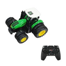 rc 트랙터 농부 자동차 원격 제어 자동차 2.4ghz 124 2wd 트럭 건설 을위한 농업 라디오 제어 차량 장난감, 녹색 8 바퀴