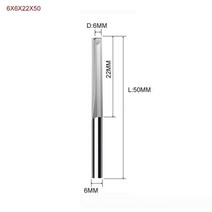 1 개 3.175mm 4mm 6mm 8mm 2 개의 플루트 스트레이트 슬롯 비트 우드 커터 CNC 솔리드 카바이드 더블 라우터, [28] 6X6X22X50, 28 6X6X22X50