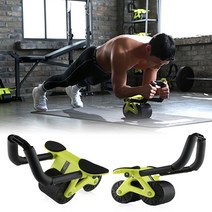 [애드크로스홈쇼핑]밸런스파워 이원준 피지컬킹 홈트 실내운동기구 더블 휠 슬라이드 복근 코어 운동기구, 본품(SET)