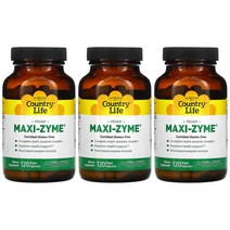 2+1 Country Life 컨트리라이프 Maxi Zyme 맥시자임 120캡슐 브로멜라인 아밀라아제 아밀레이스 프로테아제 리파아제 단백질분해효소 파파인 피타아제 알파 갈락토시다제