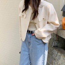 마이시즌 여성용 스윗 셀럽 세미크롭 자켓