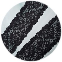dklace 스판레이스 3090 레이스 2 color ( 8cm 1yd 기준 ), Black