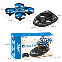 RC 배 선박 보트 다기능 제 미니 항공기 호버크래프트수상 지상 공기 모드 쿼드콥터 3 in 1 린이 24G 변형 5bEA1, 01 파란