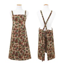 예쁜 원피스 H 앞치마 어린이집 유치원 교사 카페 바리스타 꽃집 고급 앞치마 에이프런, 카모플라쥬 앞치마, 1개