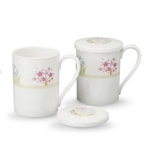 한국도자기 매난국죽 뚜껑 머그, 상세설명 참조, 없음