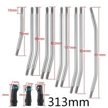 Mibidao 1 set 금속 313mm324mm 휠베이스 링키지 스티어링 링크로드 볼 엔드 포함 110 axial scx10 ii 90046 rc 자동차 부품, 313mm