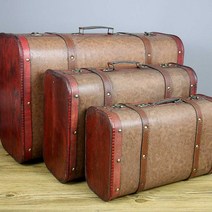 공간 박스 가방 수납 정리함 빈티지 서류 여행, 상세 페이지 참고, 07.레드 브라운 소형