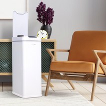 [인포벨] 스패로우하우스 자동센서 휴지통 스텐리스 가정용 사무실 쓰레기통 30L, 매트화이트, 1개