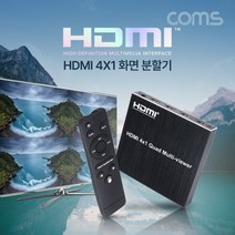 HDMI 화면 분할기 4x1 1080P 60Hz 4포트 RS232 IR, 쿠팡 본상품선택, 단일