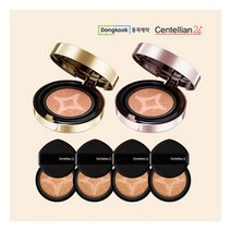 [센텔리안24] [싱글패키지] 동국제약 마데카광 쿠션 핑크1개 + 골드1개 + 리필4개, 색상:21호(라이트베이지), 상세 설명 참조