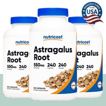 뉴트리코스트 Nutricost Astragalus 황기 뿌리 추출물, 240정, 3개, 200g
