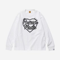 휴먼 메이드 하트 롱슬리브 티셔츠 화이트 Human Made Heart L S T-Shirt White 446401