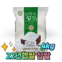 깨끗하고 맛있는 고인돌 강화섬쌀 찹쌀 햇찹쌀 4kg, 단품