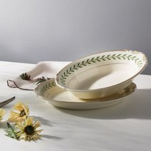 테이블코드 시라쿠스 로렐 리프 2color - 오발볼, 단품, 선택:블루