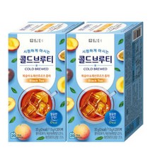 담터 콜드브루티 복숭아 패션후르츠 홍차 20T, 2개