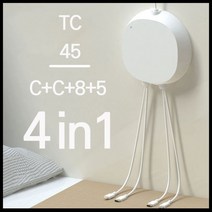 다번다 국내산 업소용 도난방지 멀티4케이블 일체형 충전기 2.4A, 화이트 TC45