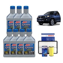 [암스오일] 뉴쏘렌토R 디젤 합성엔진오일 패키지 세트, 1개