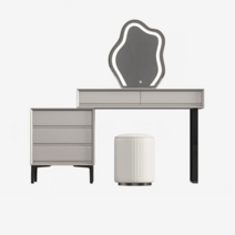 서랍형 화장대 수납 세트 가정용 침실 고급 럭셔리, 120x40x76cm, 그레이