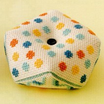 바늘쿠션 핀쿠션 083 크로스 스티치 키트 핀 바늘 쿠션 Biscornu 바느질 DIY 자수 패키지, 02 ZC084_01 14ct