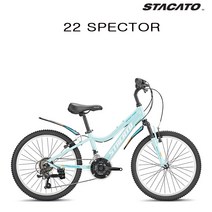 (완조립) 2022 스타카토 스펙터 22인치 21단 알루미늄 초등학생 MTB 자전거, 블랙