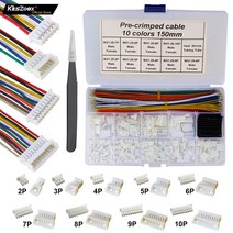 【 MX1.25mm 남성 여성 커넥터 Kit】keszoox 440개 2/3/4/5/6/7/8/9/10P 압착 단자 와이어 Pixhawk APM2.8 비디오 송신기