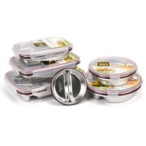 나눔 접시 밀폐 용기 반찬통 그릇 찬합 원형 4호 6구, 엘비 원형 4호, 엘비 본상품선택