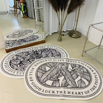 북유럽 욕실발매트 발닦개, A타입(야자트리/80cmx50cm)