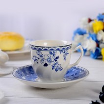 존슨브라더스 접시 파스타그릇 샐러드볼 디저트 브런치 빈티지 플레이팅 찻잔, 에스프레소 컵  소서 80ml, 1개