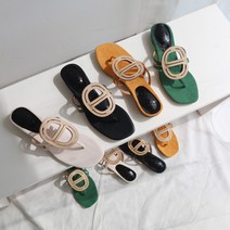 런슈즈 에스닉 여성쪼리 뮬슬리퍼 여자여름샌들