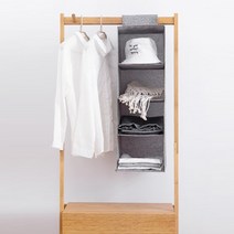 행잉오거나이저 보조 수납함 행거 걸이식 보관함 3종, 5단, 그레이