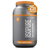 아이소퓨어 제로 카브 프로틴 1.36kg 바닐라 솔티드 캬라멜 맛 Isopure Zero Carb Vitamin C and Zinc, 1개, 1