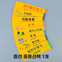 노랑색 안내판 분리수거 금연 주차금지 쓰레기 투기 금지 청소중 문고리 표지판 종류선택 1개, 일반쓰레기 3개입