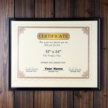 씨즌M닷컴 PLT 허가증 상장 37x29 플라스틱 액자틀A4 Dbrown