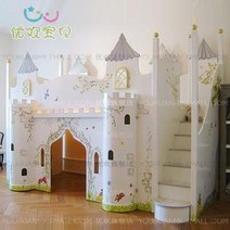 여아 공주 어린이 침대 선물 공주침대소녀 드림캐슬 2층침대 원목걸침대 비밀기지 오두막 놀이방, 01 어린이 침대, 01 1000mmx2000mm, 01 고저 침대만 있다