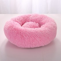 소파슈퍼 소프트 개 침대 플러시 고양이 매트 대형견 래브라도 하우스 라운드 쿠션 애완 동물 제품 액세서, 14 Pink_08 30CM