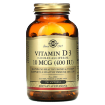 솔가 지용성 비타민 D3 디 D 400IU 콜레칼시페롤 250젤