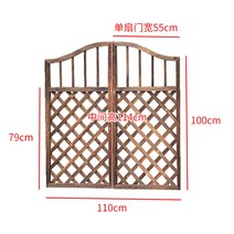 전원주택 담장 울타리 기둥 대문 출입문 나무 목재 양문 제작, 110cm 격자문(기둥프리)