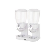 제브로 Zevro 필수 건조 식품 디스펜서 듀얼 컨트롤 화이트 크롬 (GAT201C), Honey-Can-Do Dry Food Dispense