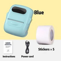 옵셋인쇄기 잉크젯마킹기 골프공 평판 프린터 미니 스티커 라벨 감열식, P50 blue 5 sticker