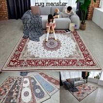 클래식 엔틱 페르시안 200x270 워셔블 포인트 러그 거실 침실 유럽 대형 단모 카페트