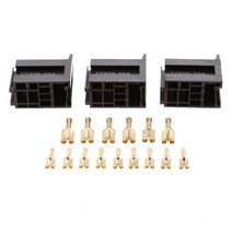 GHSHOP 5x3 세트 자동차 30A 5Pin 릴레이 소켓 홀더 6.3mm + 4.8mm 터미널 하네스 포함, 설명, 블랙