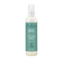 SheaMoisture 가발 및 위브용 오일 샤인 헤어 스프레이 티트리 보리지 씨앗 함유 파라벤 프리 광택 스프레
